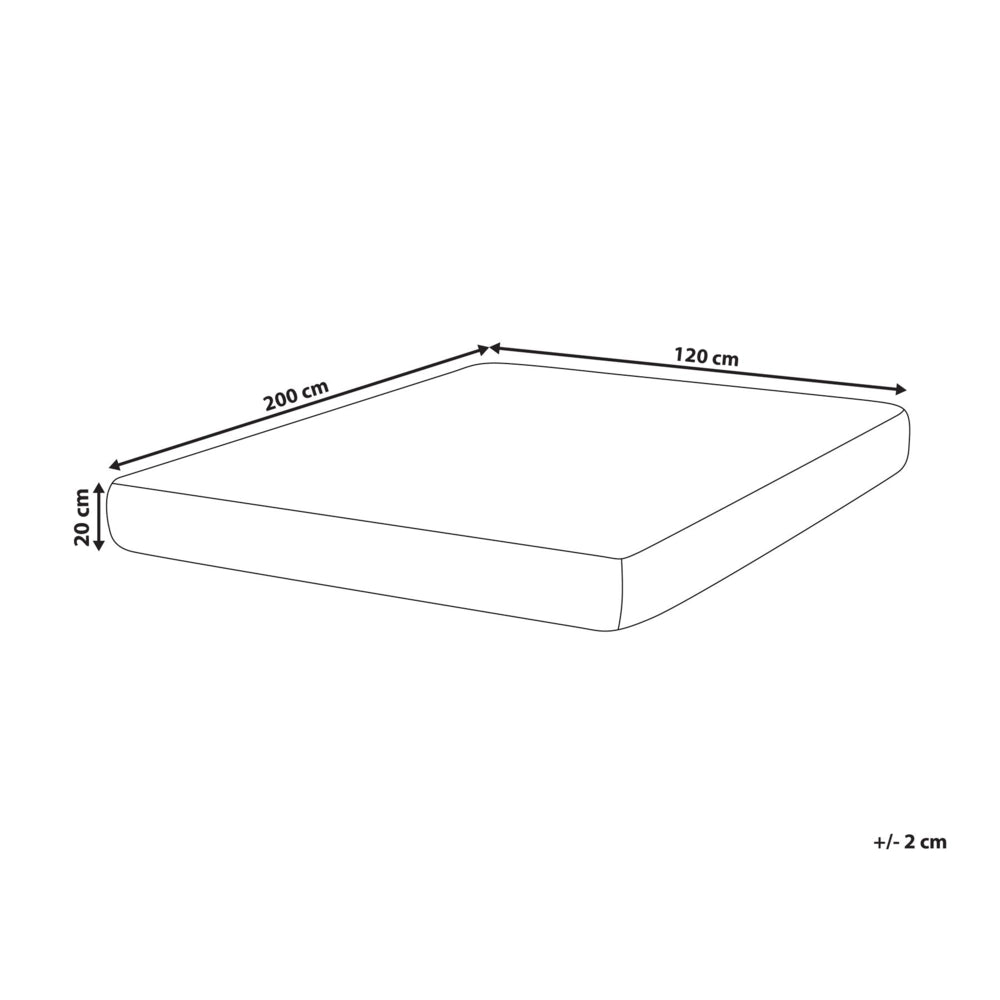 Materasso a molle insacchettate con maniglie a forte tenuta alta sfoderabile imbottitura di design moderno 120 x 200 cm