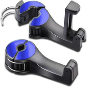 Haak per auto per supporto auto per telefono, portafoglio e borsa, attacco auto per sedile, supporto auto 360° girevole, attacco per portafoglio auto, attacco per portafoglio universale (nero)