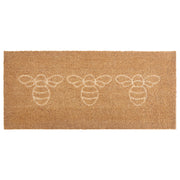 Zerbino in fibra di cocco naturale con fondo in PVC antiscivolo 55 x 120 cm Testo della casa Motivo moderno per interni
