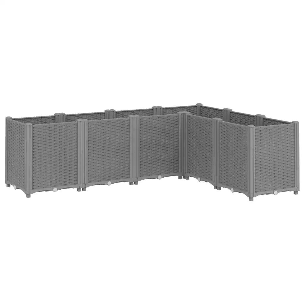 Fioriera da Giardino Grigio Chiaro 160x120x53 cm in PP 367862
