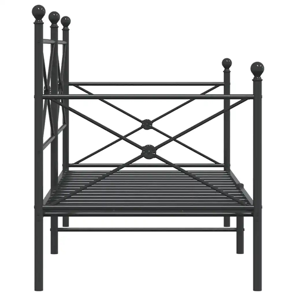 Dormeuse senza Materasso Nero 75x190 cm in Acciaio 4104665