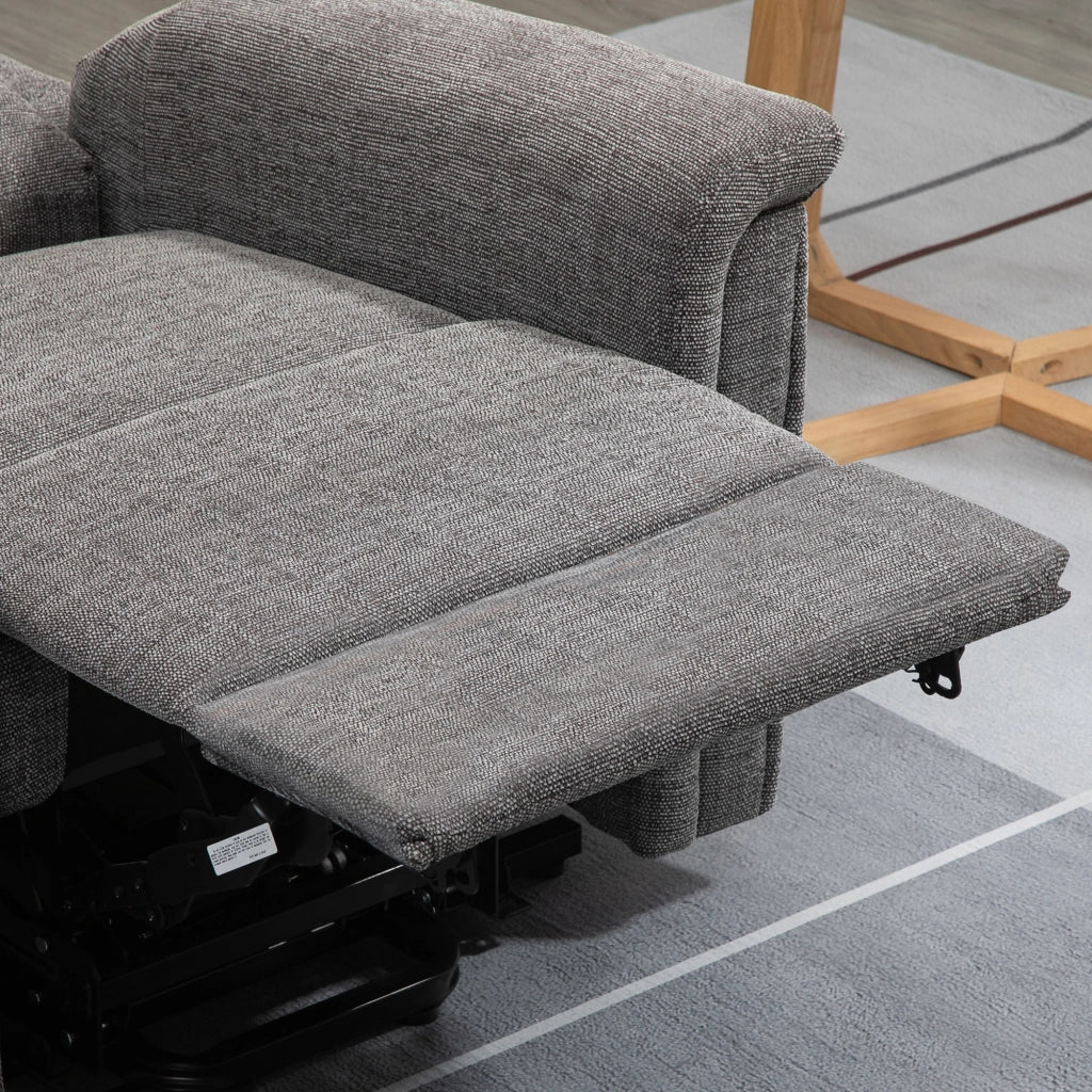 Poltrona elettrica alzapersone reclinabile, 170 kg, con funzione relax, grigia