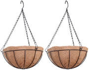 Pannelli per piante pendenti, maniglie per esterno con catena, contenitore grande in cocco (2 x scatole di cocco 20cm)