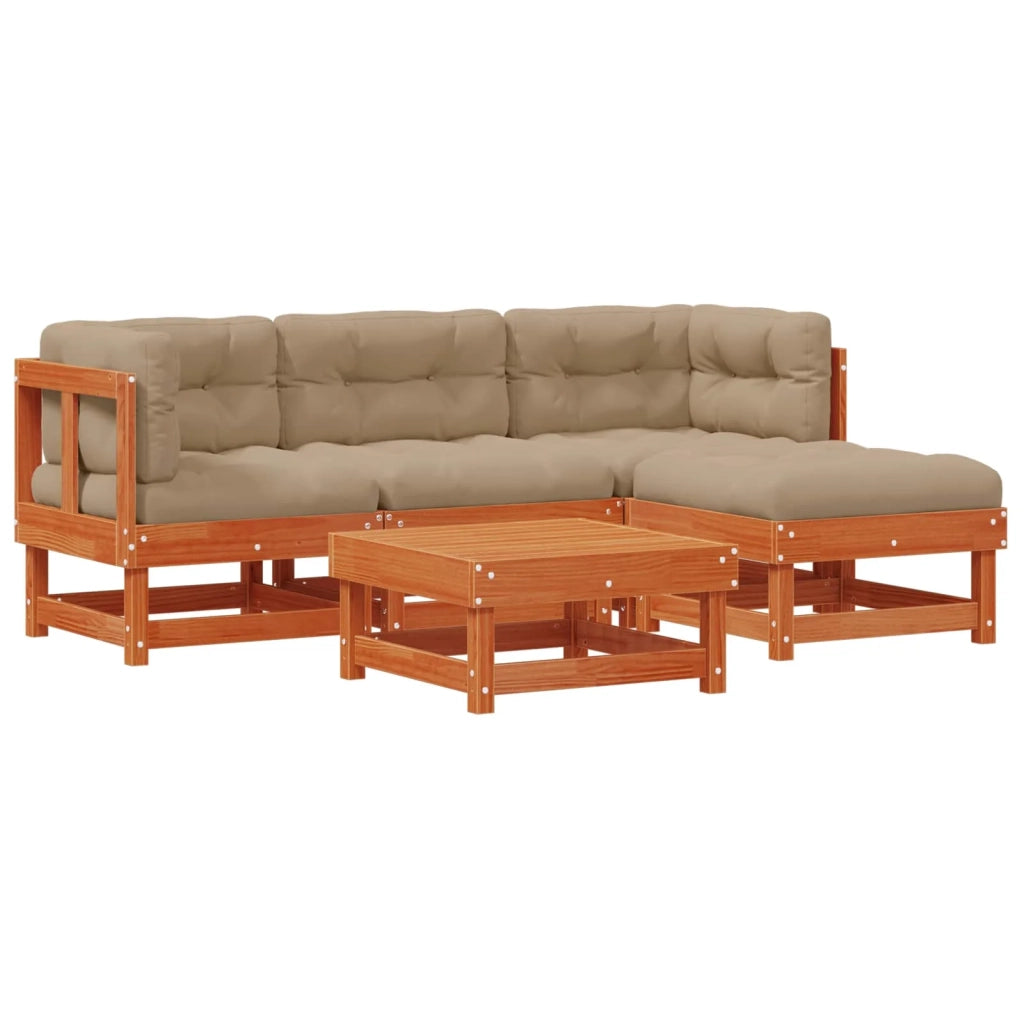 Set Lounge da Giardino 15 pcs Marrone Cerato