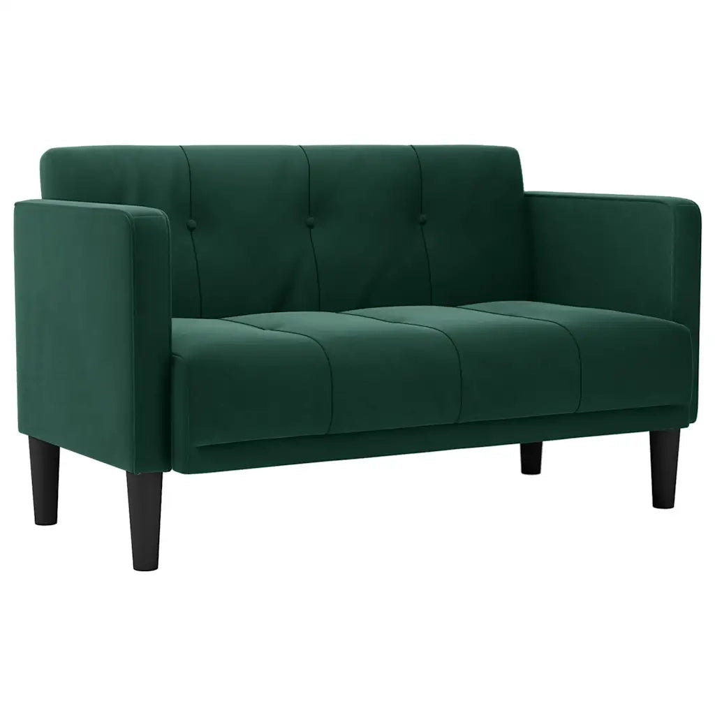 Divano | Divano da soggiorno | Sofa Divanetto Verde Scuro 111 cm in Velluto