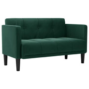 Divano | Divano da soggiorno | Sofa Divanetto Verde Scuro 111 cm in Velluto