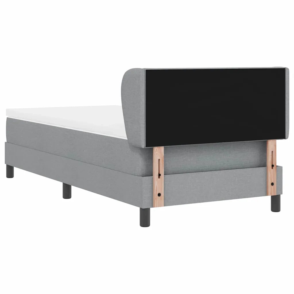 Letto a molle con materasso Grigio chiaro 100 x 200 cm Tessuto 3340073