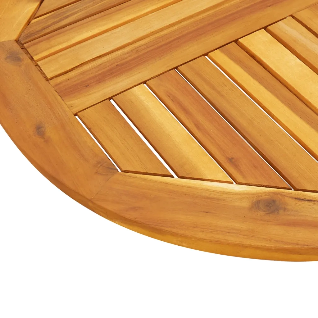 Piano per Tavolo Ã˜80x2,2 cm Rotondo in Legno Massello di Acacia