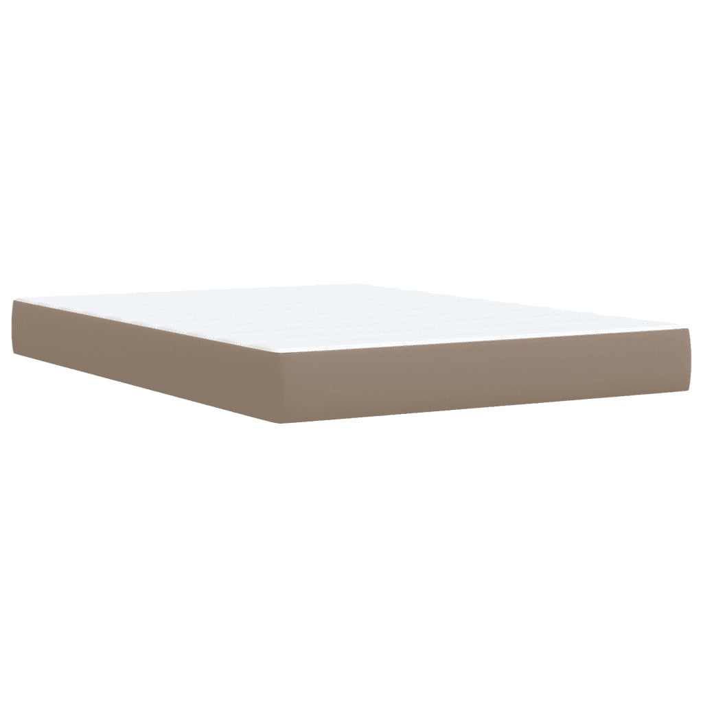 Giroletto a Molle con Materasso Cappuccino 140x200cm Similpelle