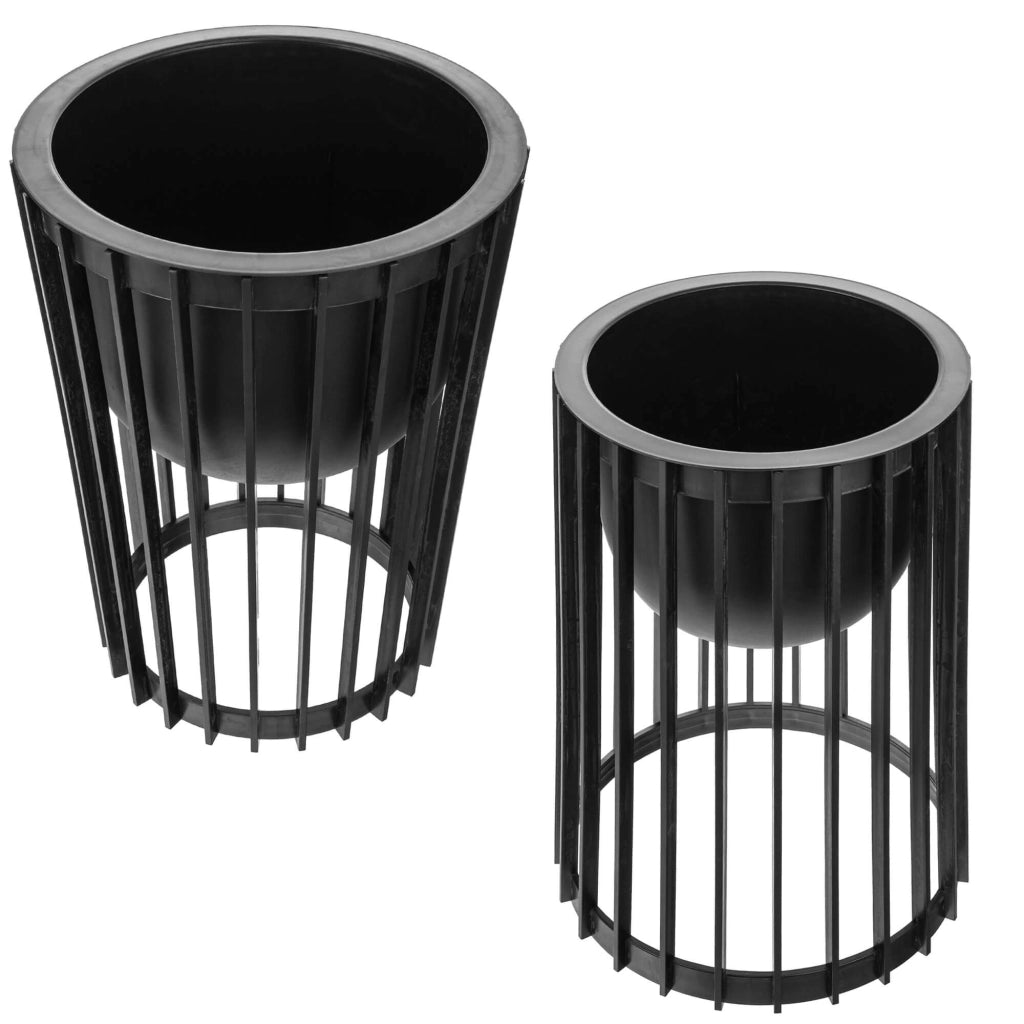 Supporto per fiori bifacciale KADAX Loft, nero, 53,5 cm + 2 inserti