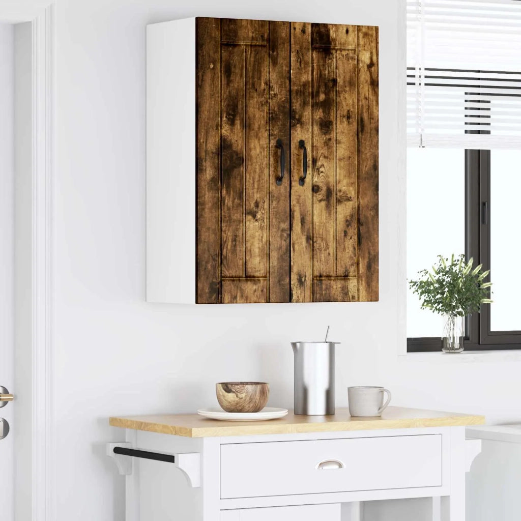 Pensile da cucina | Armadietto a muro LUCCA 2 pz Rovere Fumo 30 x 31 x 80 cm