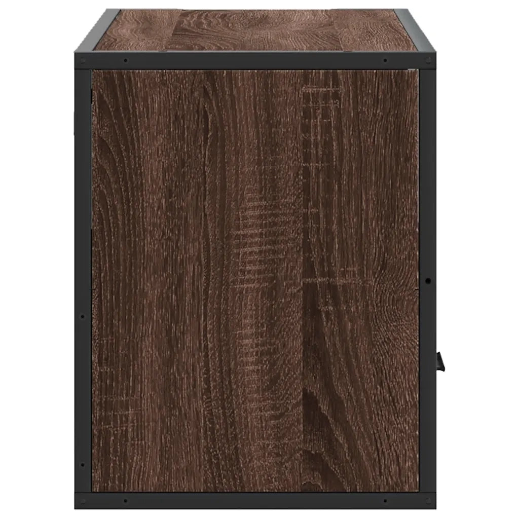 vidaXL Mobile TV Rovere Marrone 80x31x39,5cm Legno Multistrato Metallo