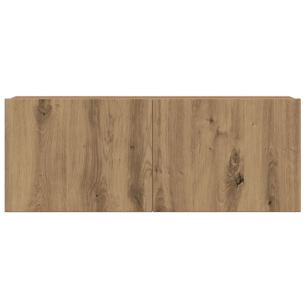 Set Mobile TV 6 pz-Set di 6 Credenza per TV Montato a Parete Rovere in Legno Multistrato