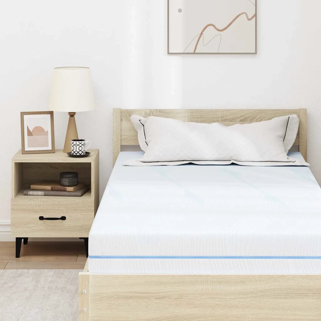 Materasso-Materasso per letto Bianco 90 x 200 cm Tessuto Jacquard 881550