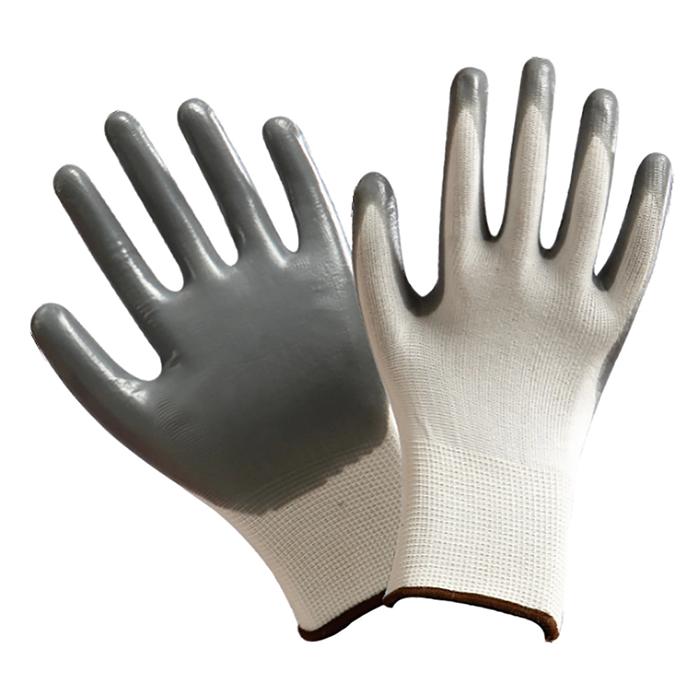 GUANTI IN NITRILE/POLIESTERE Tg. 9 (L)- 12 coppia  - GRIFON SAFETY