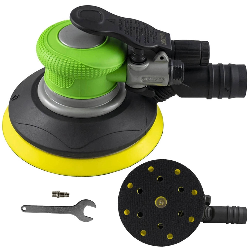 Trade Shop - Levigatrice Rotorbitale Palmare Ad Aria Compressa Pneumatica 150mm Con Accessori -