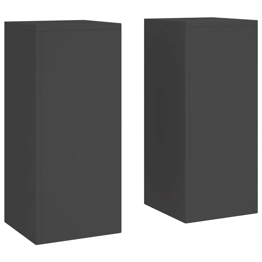 Supporto per piante 2 pcs Nero 24 x 24 x 55 cm Acciaio 865813