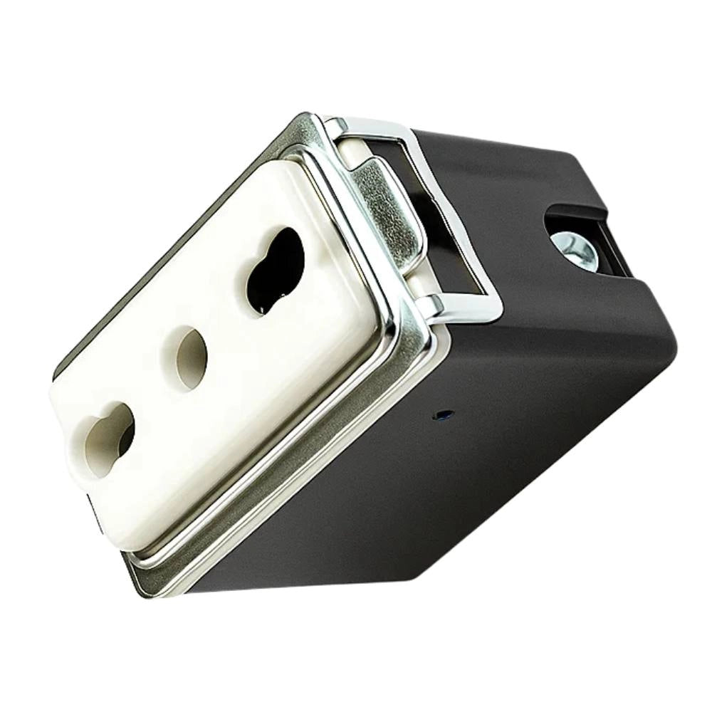 Presa bivalente marlavil 7079.n serie venus per impianti domestici