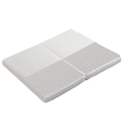 Materasso pieghevole in tessuto a nido d'ape bianco 140x200 cm