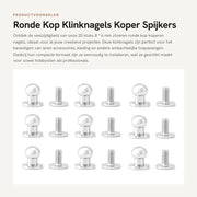 Accessori Decorativi a Spillo - 20 Stuks - Spillo Ronde - 8*6mm - Spillo in Rame