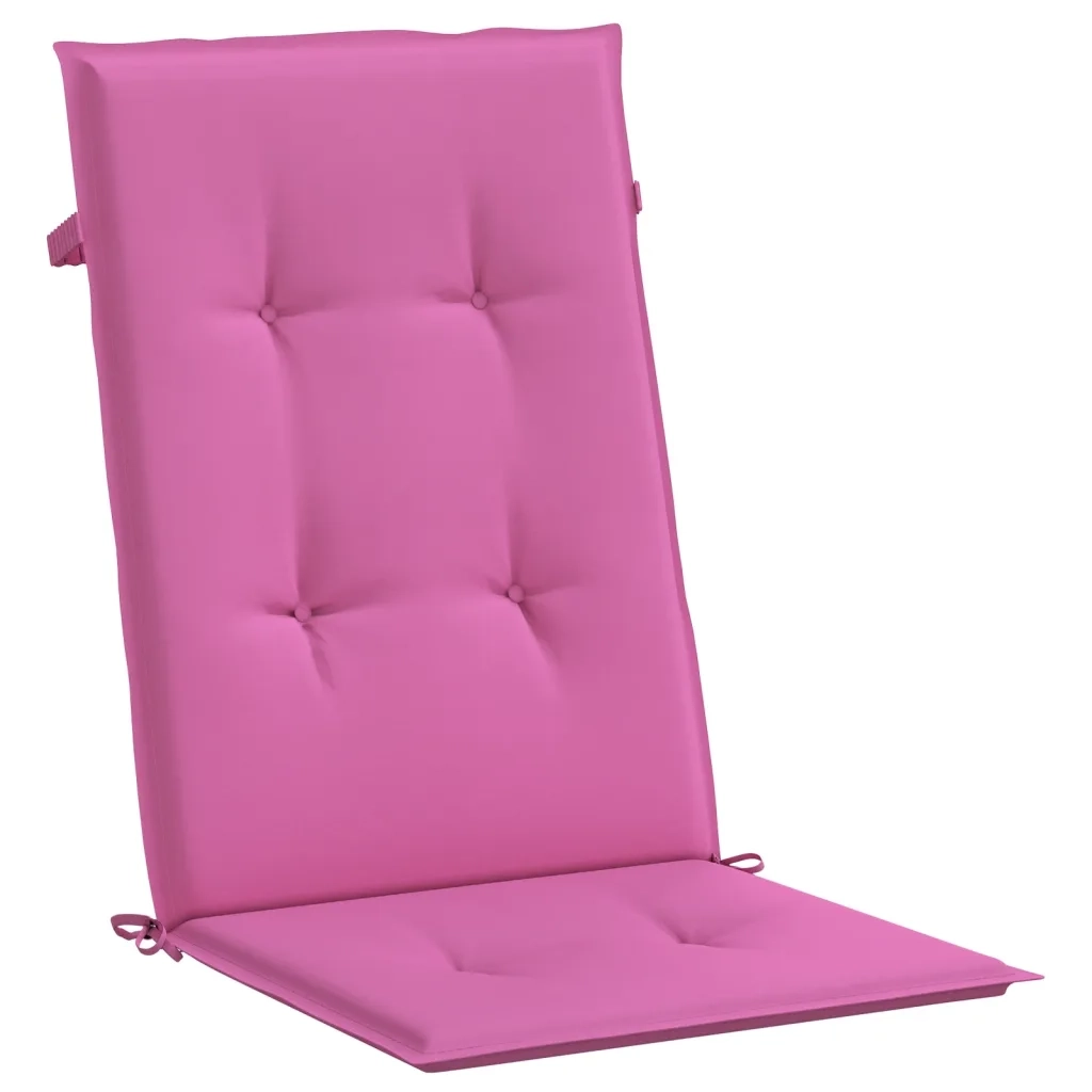 Cuscini per Sedia con Schienale Alto 4pz Rosa in Tessuto 361269