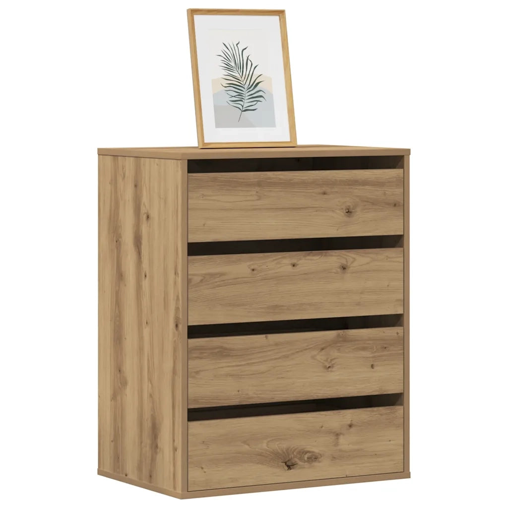 vidaXL Cassettiera Angolare Rovere Artigianale 60x41x76cm Multistrato