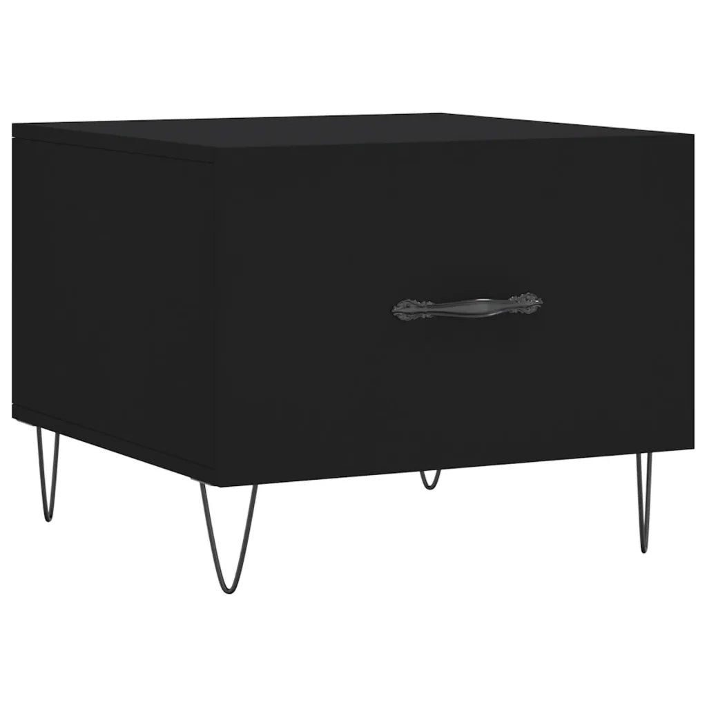 Tavolini da Salotto 2 pz Neri 50x50x40 cm in Legno Multistrato 829383