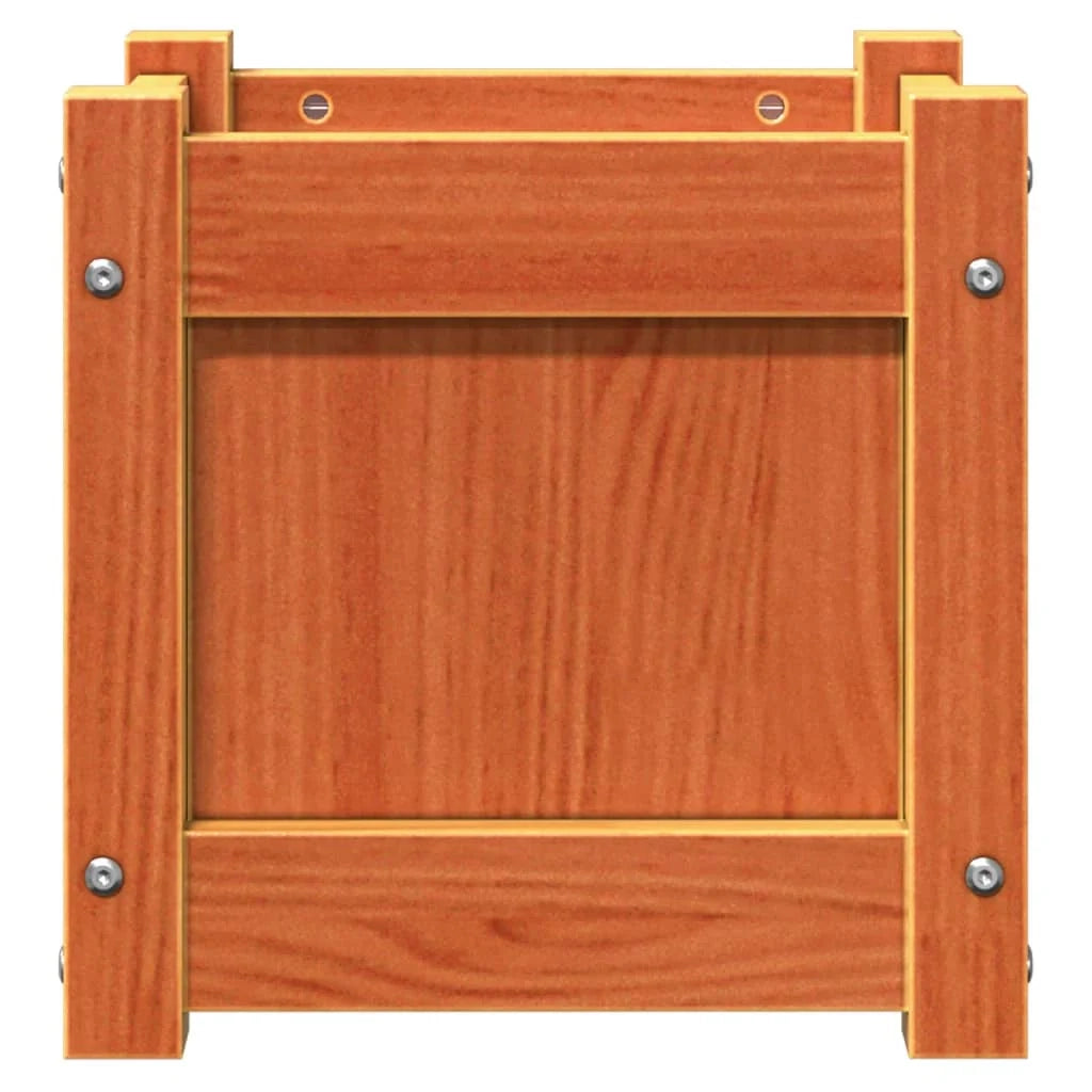 Fioriera aiuola rialzata fioriera aiuola giardino terrazza set da 2 cerata legno massello di pino marrone 02_0039068