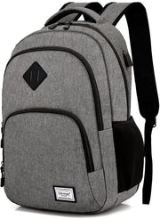 Borsa da Viaggio per Uomo e Donna, Borsa con Molti Compartimenti e Tasca per Laptop 15,6", Borsa da Viaggio Impermeabile, Borsa per Studenti, Personale di Ufficio, Viaggi e Escursioni (Grigio)
