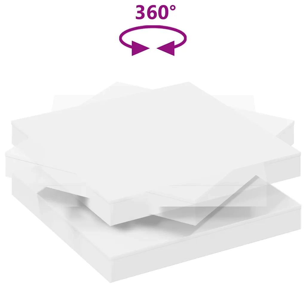 vidaXL Tavolino da Caffè Girevole a 360 Gradi Bianco 90x90x34,5 cm