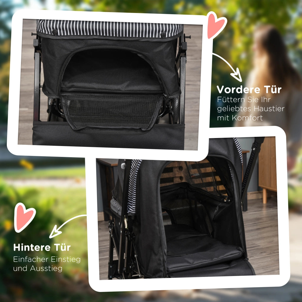 Carrello per Cani Pieghevole ¨C zephmum ¨C Nero