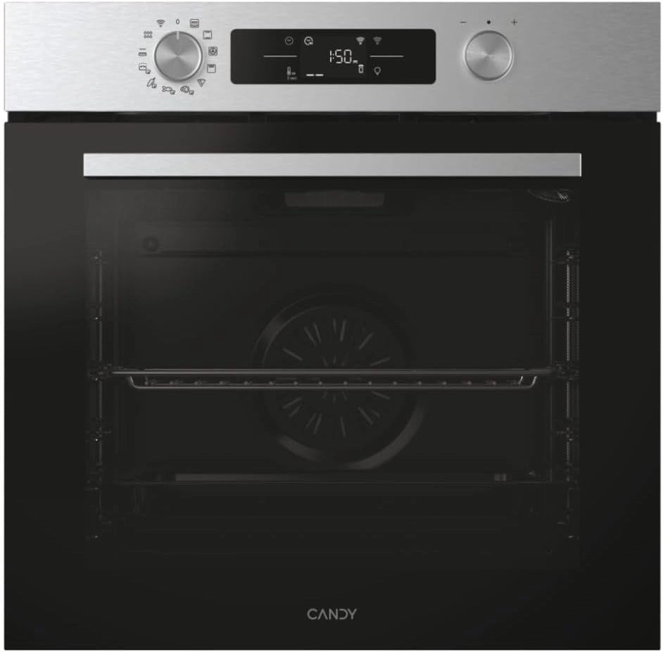Candy ca6 n5b3ehtx forno da incasso elettrico termoventilato, classe a++, 78 litri, 12 funzioni