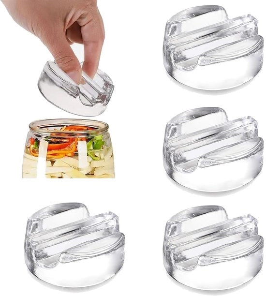 Pesi di fermentazione in vetro - ideali per la fermentazione lattica - set da 2 a 7 cm - vetro sicuro per l'alimentazione