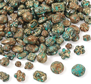 Acquario di Acrylo 100G - Cordoni Ondorizzolati in Acrylo - Spacer in Metallo dorato - Forme miste - 46 pezzi per 50G - Acrylo di alta qualità - Cordoni per gioielli