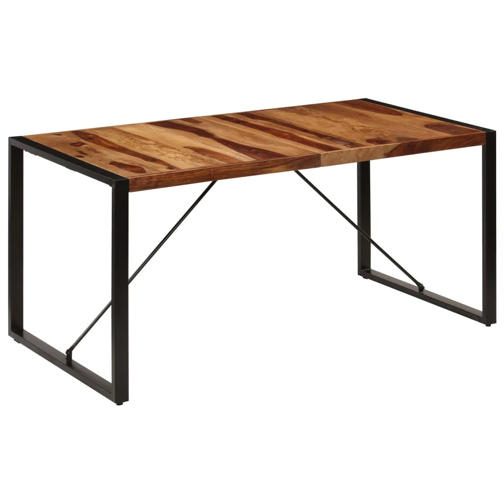 Tavolo da Pranzo 160x80x75 cm in Legno Massello di Acacia