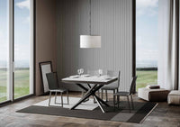 Tavolo Allungabile 120-380x90x77 cm Famas Evolution Bianco Frassino