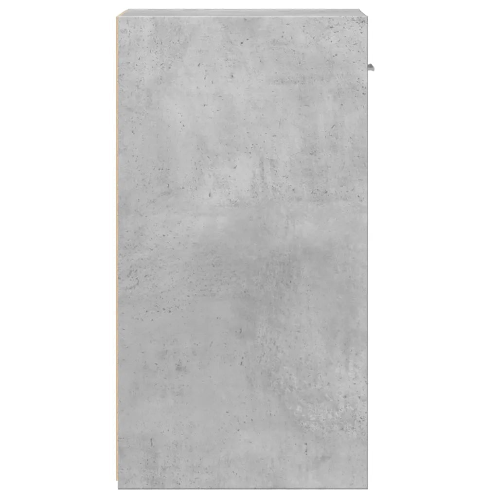 Comodini 2 pz-Set di 2 Tavolino da notte Grigio Cemento 35x34x65 cm in Legno Multistrato