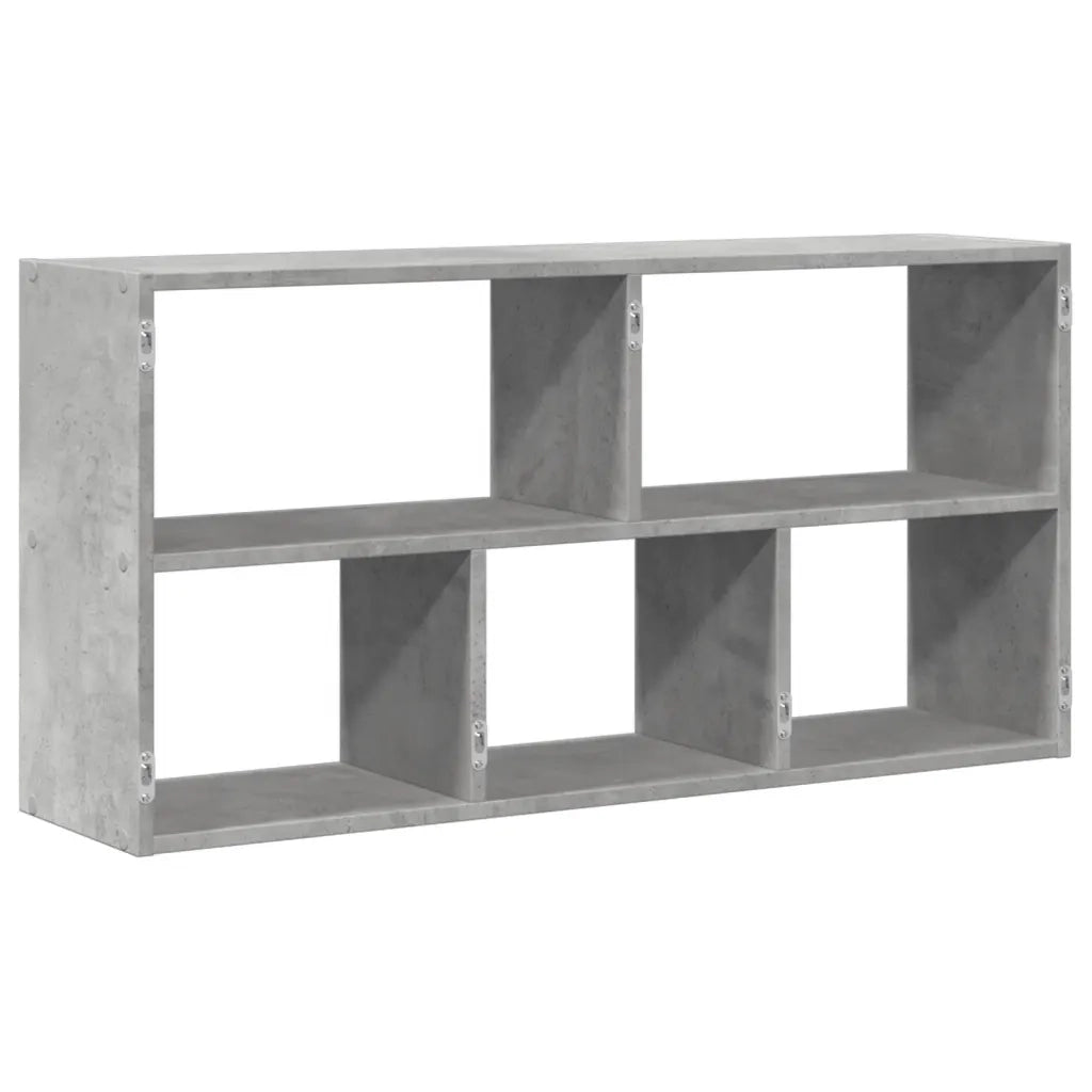 vidaXL Scaffale a Muro Grigio Cemento 100x25x50 cm Legno Multistrato