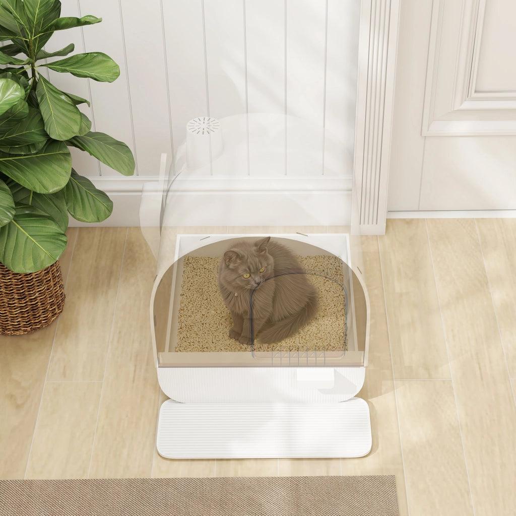 Casetta per gatti con filtro ¨C zephmum ¨C 43x44x47 cm nero e bianco