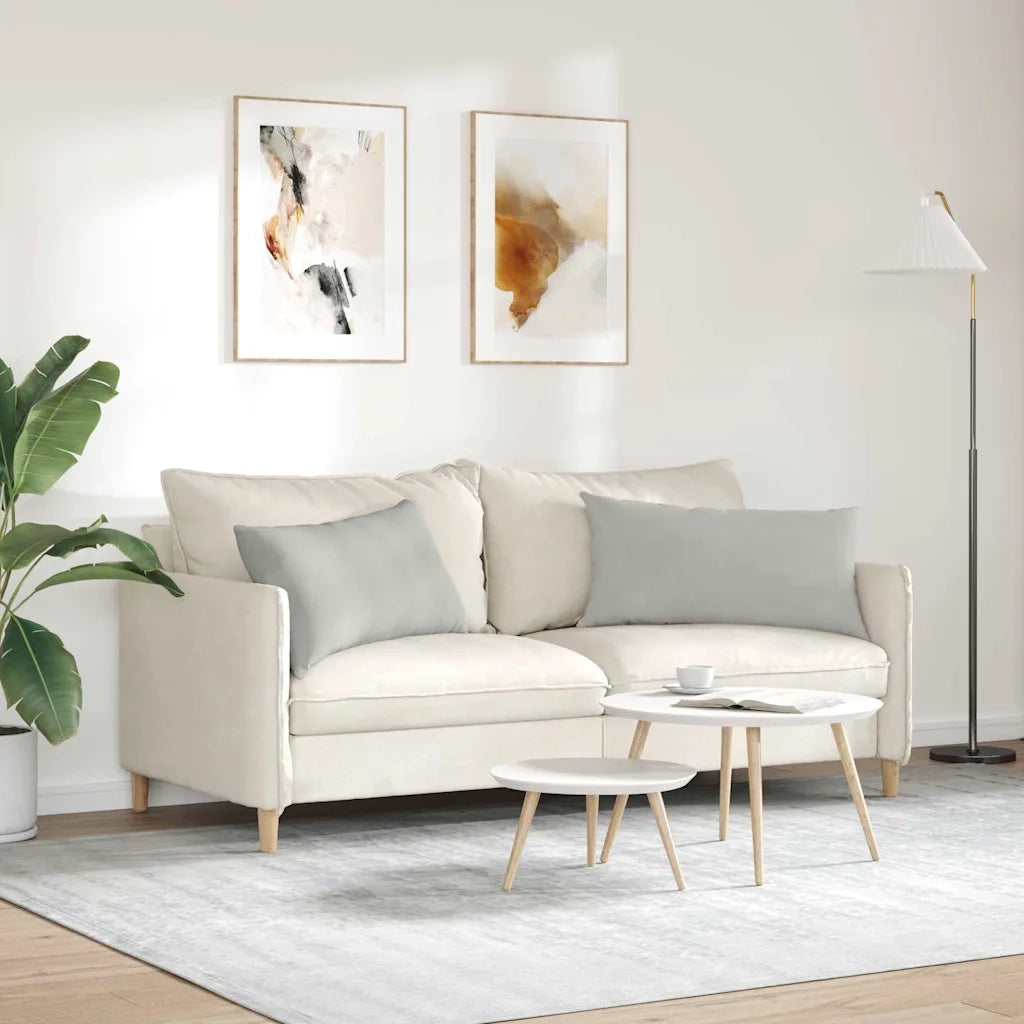 Cuscini da Divano 2 pz | Cuscini per sedie Grigio chiaro 80 x 40 cm Tessuto