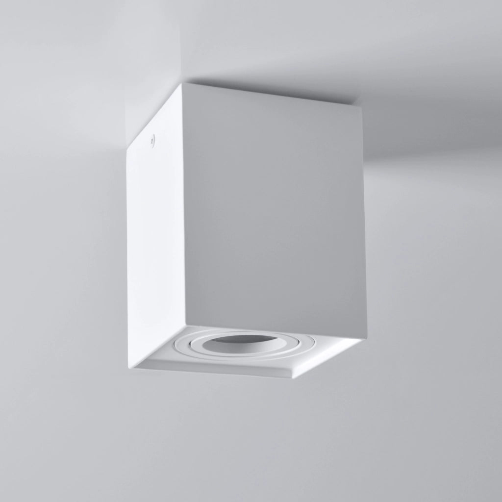Plafoniera spot quadrata bianca GU10 Polux Hadar Q1
