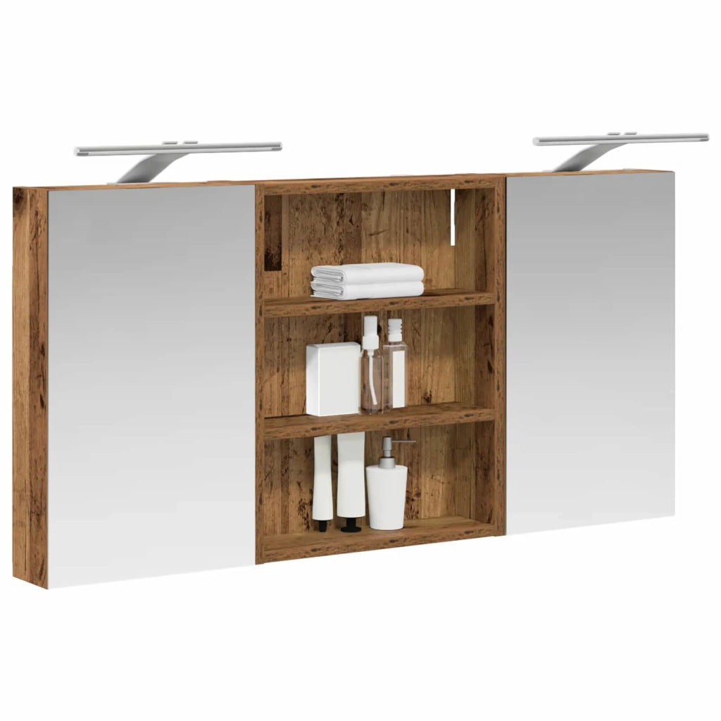 Set di Armadi da Bagno | Armadio da bagno con lo scaffale 3 pz 100 x 10,5 x 50 cm