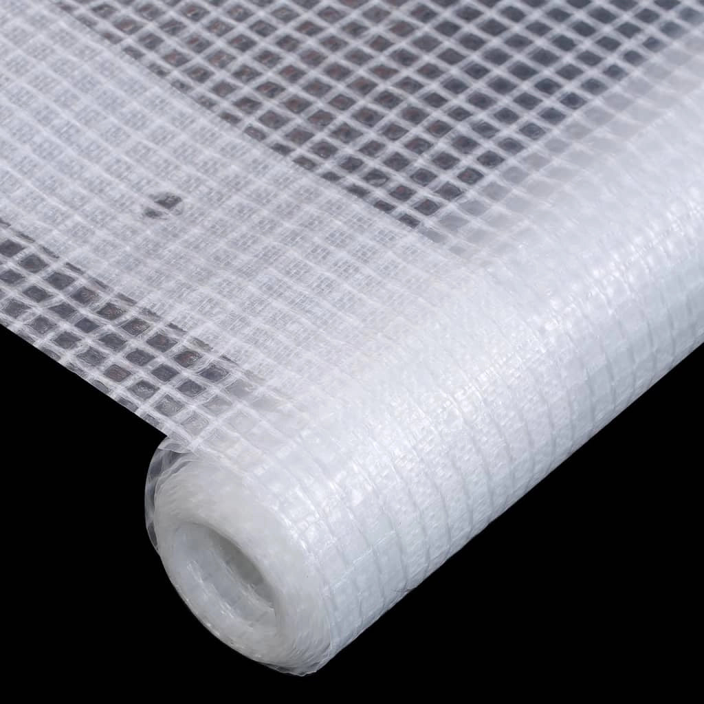 Set di due teloni Leno per la costruzione di serre campeggio protezione di mobili da giardino rimorchi giardino esterno 260 g/m² 3x2 m bianco 02_0002217