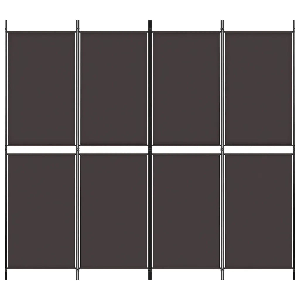 Divisorio a 4 Pannelli Marrone 200x180 cm in Tessuto cod mxl 64419