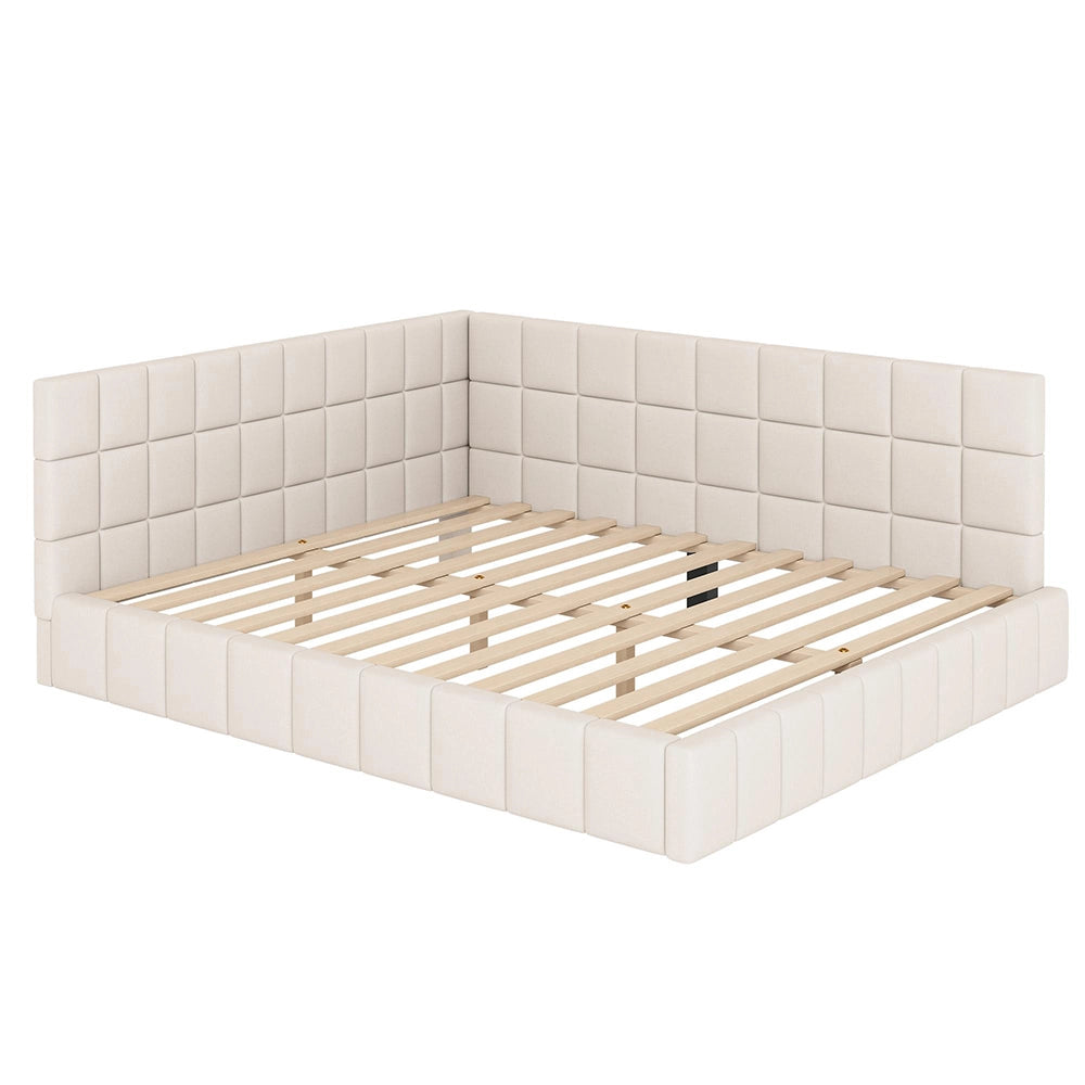 Divano letto - Xylo - 160x200 cm velluto morbido beige