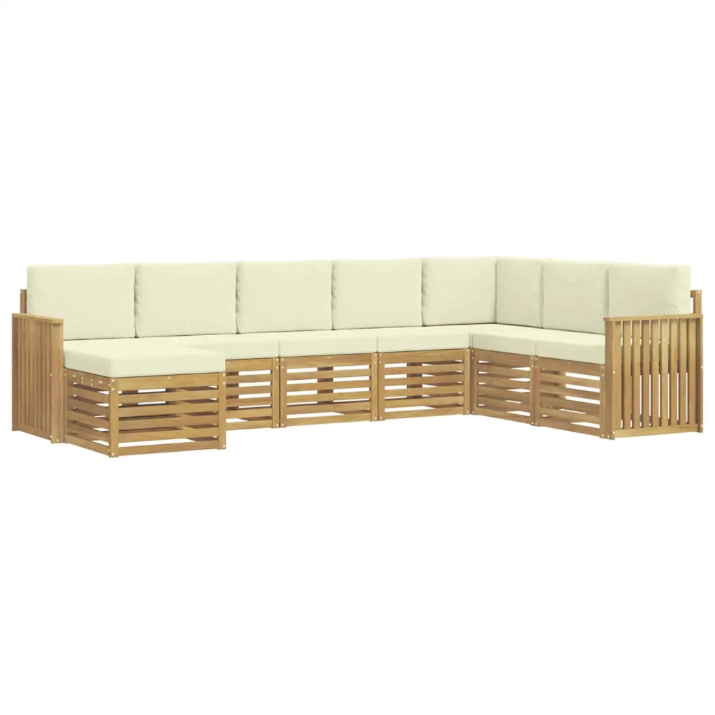 Set di divani da esterno 8 pcs Bianco e Crema 3392310