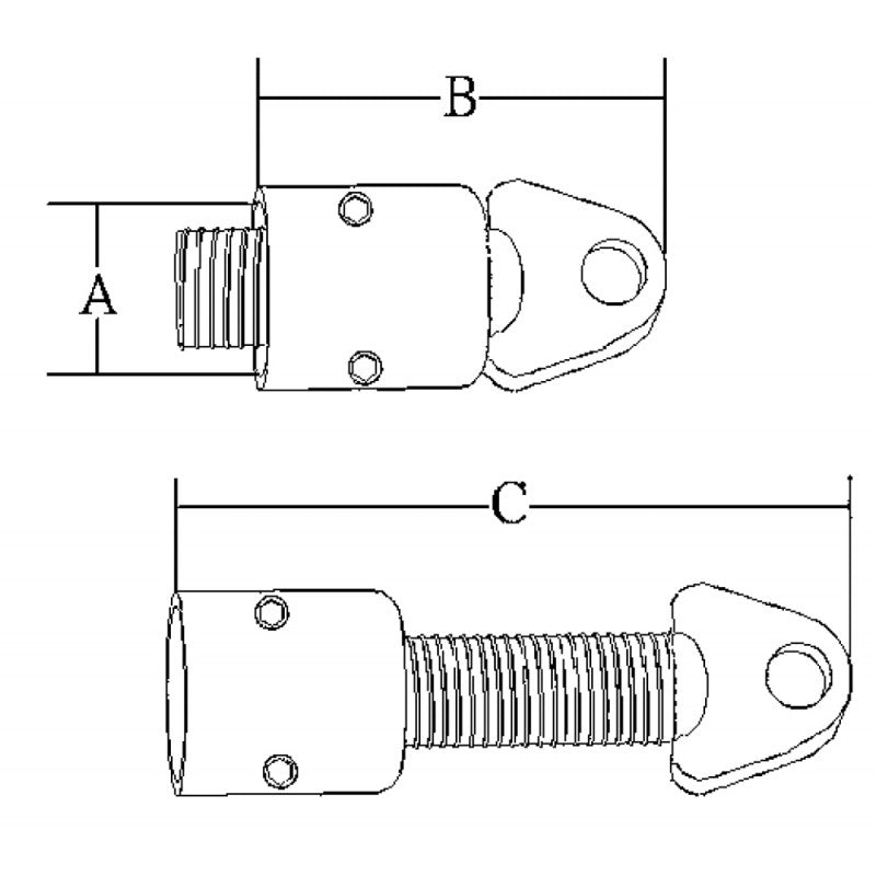 COPPIA DI GIUNTO INOX Ø MM.22