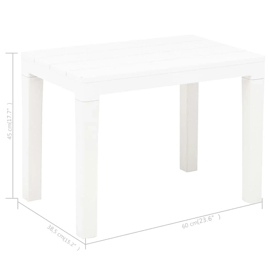 Panca da giardino mobili da esterno per patio terrazze da giardino 2 pezzi plastica bianca 02_0011850