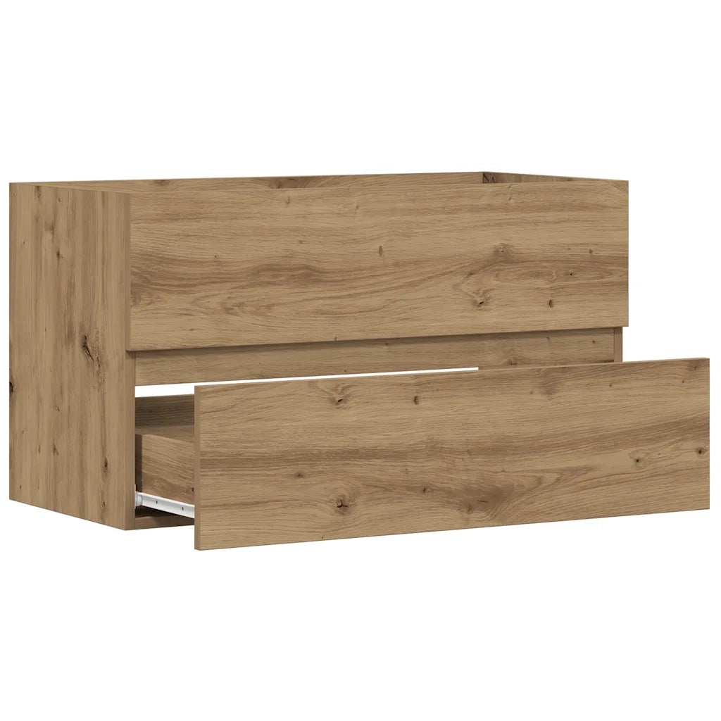 Mobile Lavabo Rovere Artigianale 90x38,5x45 cm in Truciolato 856250