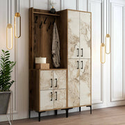 Eufemia, Mobile da Ingresso 16 Paia, 120x35x200h cm Marrone Noce